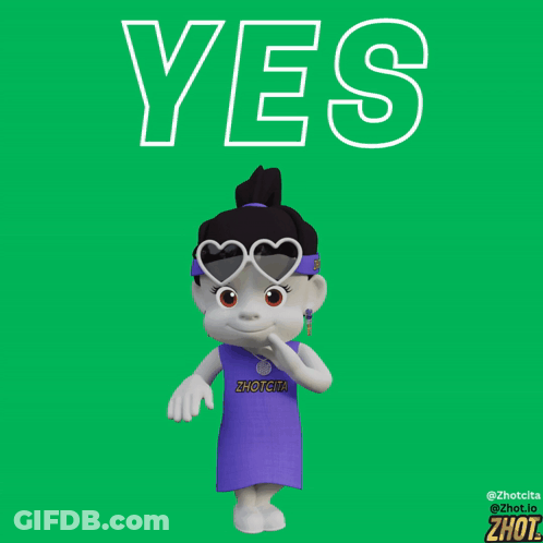 A Cartoon Character Wearing Heart Shaped Sunglasses And A Zhouta Shirt GIF