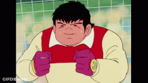 A Cartoon Character Wearing Purple Gloves And A Red Vest GIF