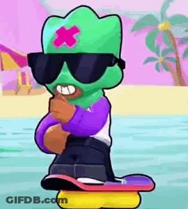 A Cartoon Character Wearing Sunglasses And A Mask Is Riding A Skateboard . GIF