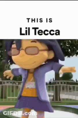 A Cartoon Character Wearing Sunglasses And A Purple Jacket Is Dancing . GIF