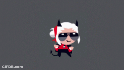 A Cartoon Character Wearing Sunglasses And A Red Jacket GIF
