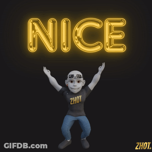A Cartoon Character Wearing Sunglasses And A Shirt That Says ' Zhot ' On It GIF
