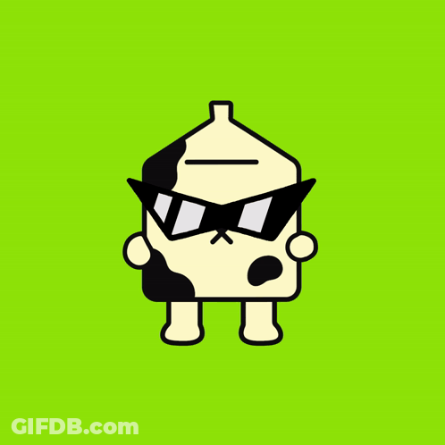 A Cartoon Character Wearing Sunglasses And A Smiley Face GIF