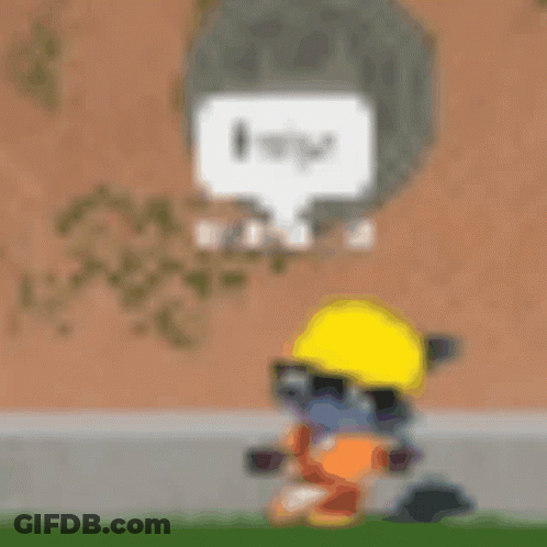A Cartoon Character Wearing Sunglasses And A Yellow Hard Hat Says Hey GIF