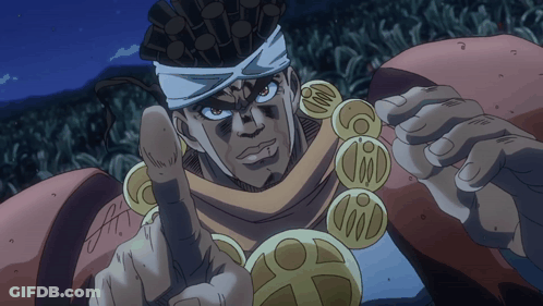 A Cartoon Character With A Bandage On His Head Is Pointing At The Camera GIF