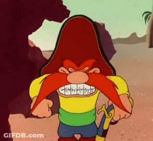 A Cartoon Character With A Beard And A Pirate Hat Is Holding A Sword And A Sword . GIF