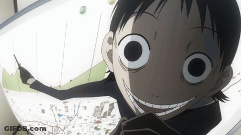 A Cartoon Character With A Big Smile On His Face Is Pointing At A Graph GIF