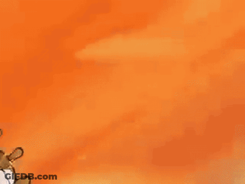 A Cartoon Character With A Big Smile On His Face Is Standing On A Dock GIF