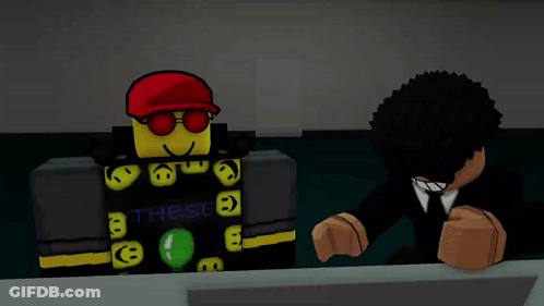 A Cartoon Character With A Black Shirt That Says These On It GIF