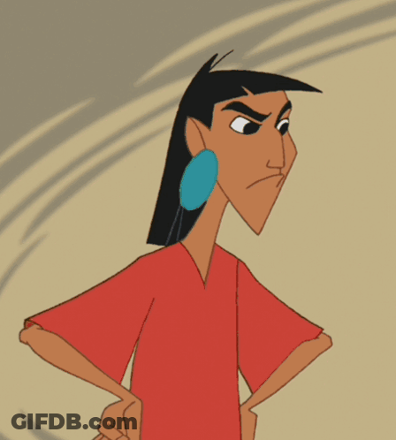 A Cartoon Character With A Blue Earring Looks Angry GIF