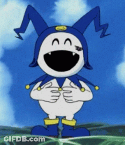 Cartoon Character With Blue Hat And Yellow Face GIF