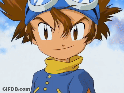A Cartoon Character With A Blue Hat And Goggles On His Head GIF