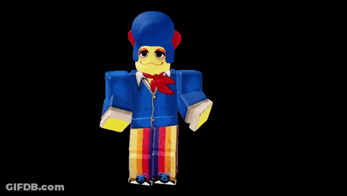 A Cartoon Character With A Blue Hat And Striped Pants Is Holding A Book GIF