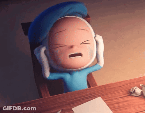 A Cartoon Character With A Blue Hat Is Crying GIF