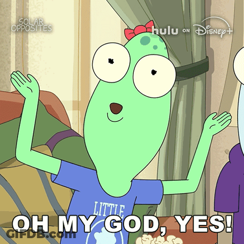 A Cartoon Character With A Blue Shirt That Says Little God On It GIF