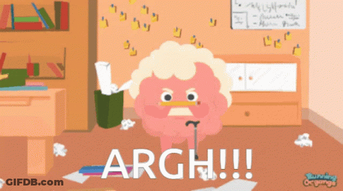 A Cartoon Character With A Cane And The Word Argh GIF