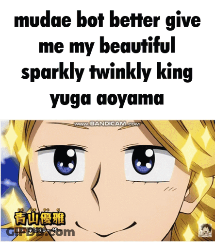 A Cartoon Character With A Caption That Says Mudae Bot Better Give Me My Beautiful Sparkly Twinkly King GIF