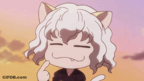 A Cartoon Character With A Cat Ear Is Making A Funny Face GIF