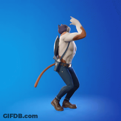 A Cartoon Character With A Cat Head And A Tattoo On His Chest GIF