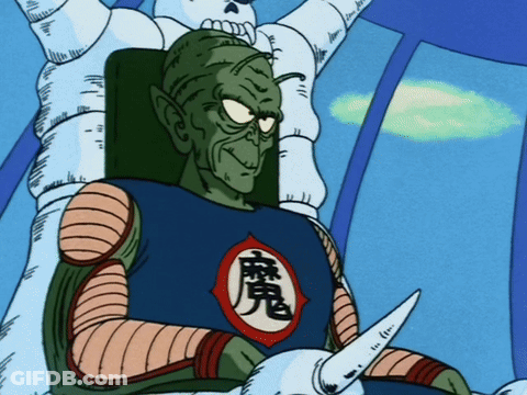 A Cartoon Character With A Chinese Symbol On His Chest GIF