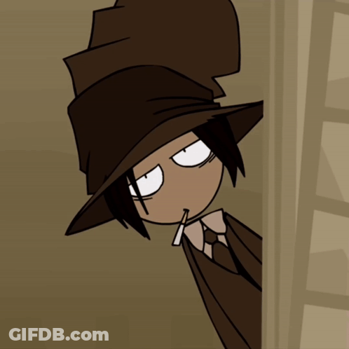 A Cartoon Character With A Cigarette In His Mouth GIF