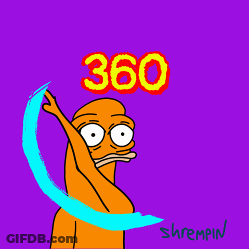 Cartoon Character With 360 Shrimpin Circle GIF