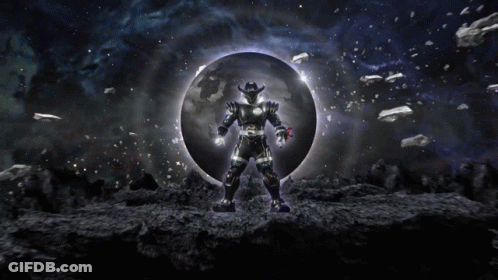 A Cartoon Character With A Cowboy Hat Is Standing In Front Of A Sphere GIF