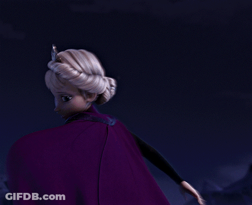A Cartoon Character With A Crown On Her Head And A Cape GIF