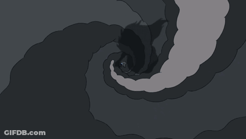 A Cartoon Character With A Crown On Her Head Is Floating In The Air GIF