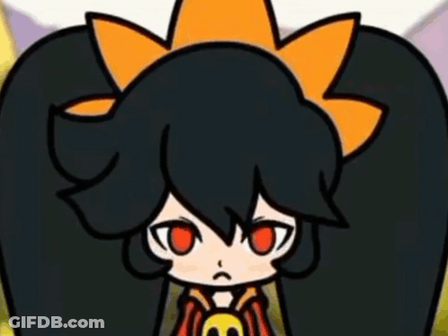 A Cartoon Character With A Crown On Her Head Is Holding A Black Ball In Front Of Her Face . GIF