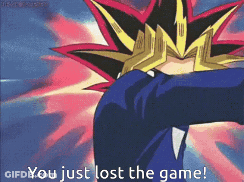 A Cartoon Character With A Crown On His Head Says " You Just Lost The Game " GIF