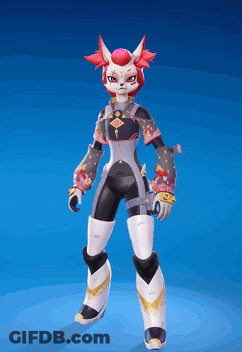 A Cartoon Character With A Fox 'S Head And Red Hair GIF