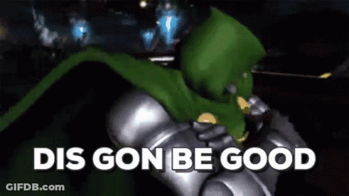A Cartoon Character With A Green Cape And The Words Dis Gon Be Good GIF