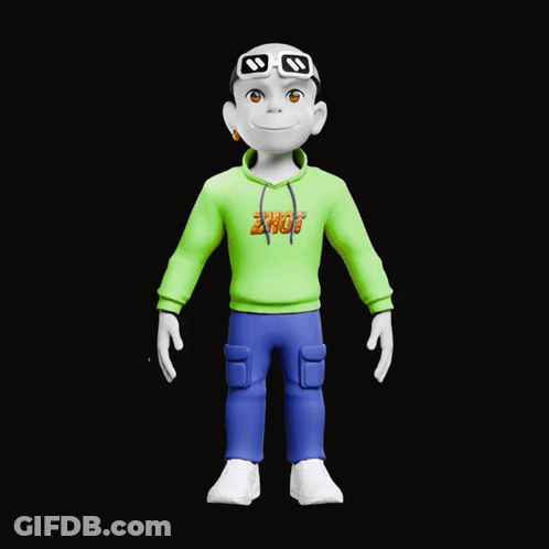 A Cartoon Character With A Green Hoodie That Says Riot GIF