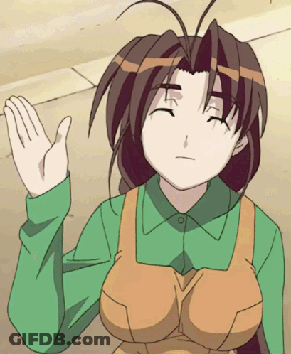 A Cartoon Character With A Green Shirt And An Apron On GIF