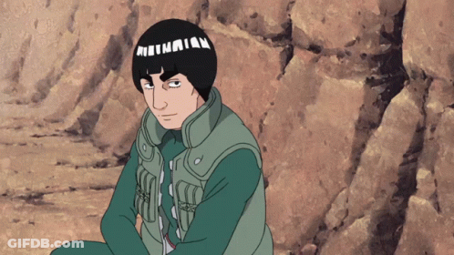 A Cartoon Character With A Green Vest And A Black Headband With The Letters Mtnm On It GIF