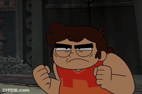 A Cartoon Character With A H On His Shirt Is Angry GIF