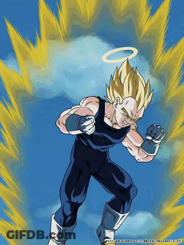 A Cartoon Character With A Halo Around His Head GIF