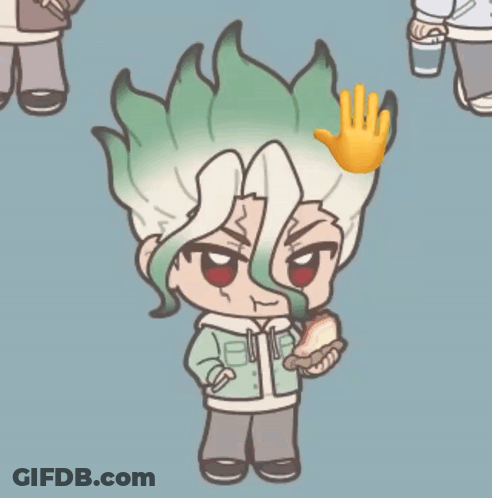 A Cartoon Character With A Hand On His Head Holding A Sandwich GIF