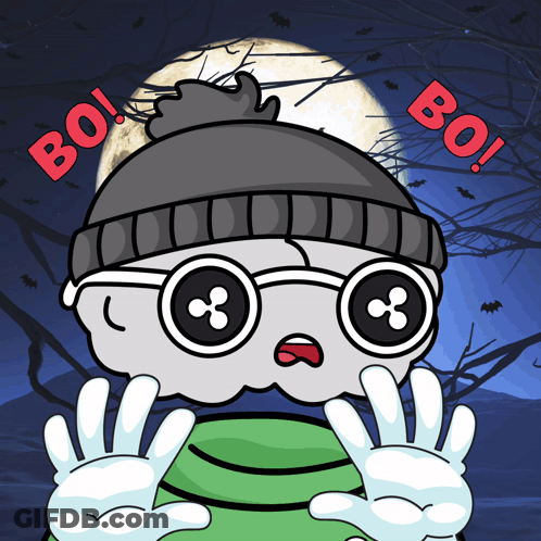 A Cartoon Character With A Hat And Glasses Says Boo GIF