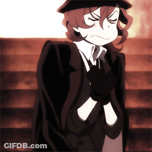 A Cartoon Character With A Hat And Gloves Making A Funny Face GIF