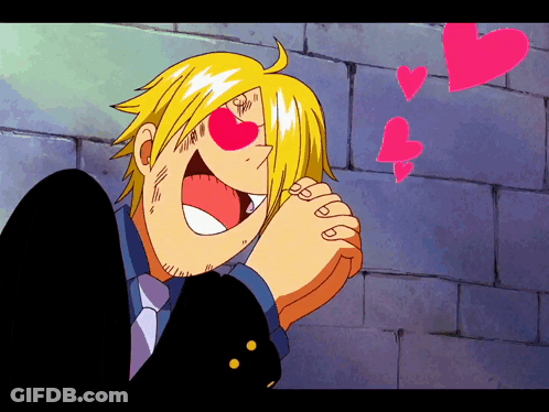A Cartoon Character With A Heart On His Face GIF