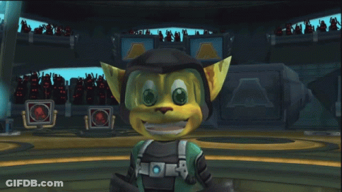 A Cartoon Character With A Helmet On Is Smiling In Front Of A Crowd GIF
