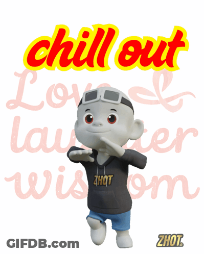 A Cartoon Character With A Hoodie That Says Zhot GIF
