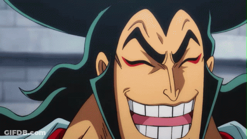 A Cartoon Character With A Huge Smile On His Face GIF