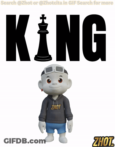 A Cartoon Character With A King Chess Piece Behind Him GIF
