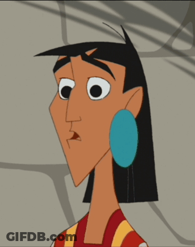 A Cartoon Character With A Large Blue Earring On His Right Ear GIF