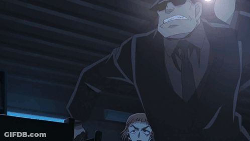 A Cartoon Character With A Light Coming Out Of His Eye GIF
