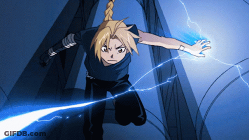 A Cartoon Character With A Lightning Bolt Coming From His Hand GIF