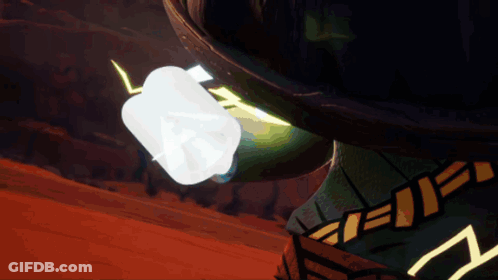 A Cartoon Character With A Lightning Bolt Coming Out Of His Head GIF